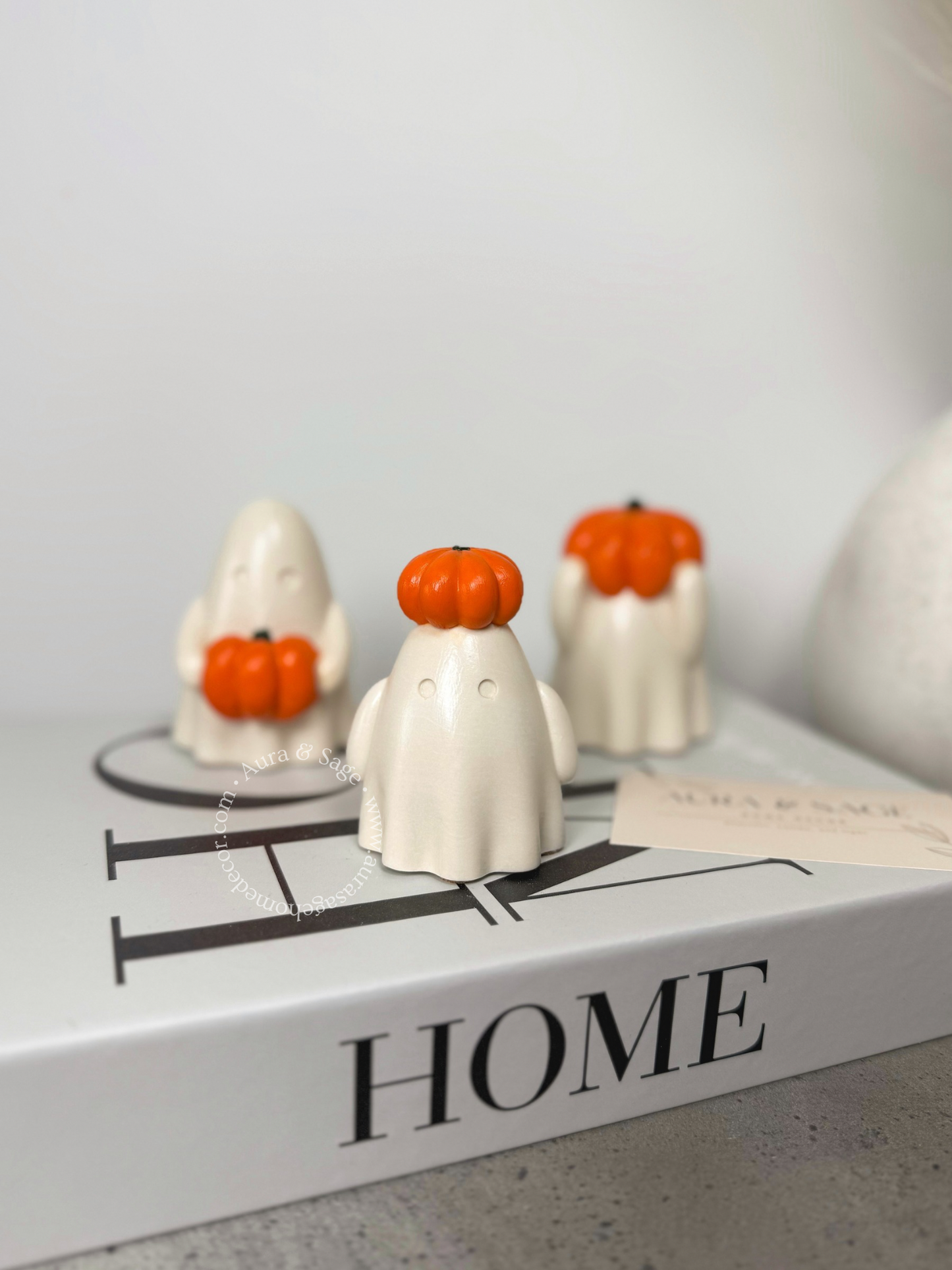 Pumpkin Ghost Decor