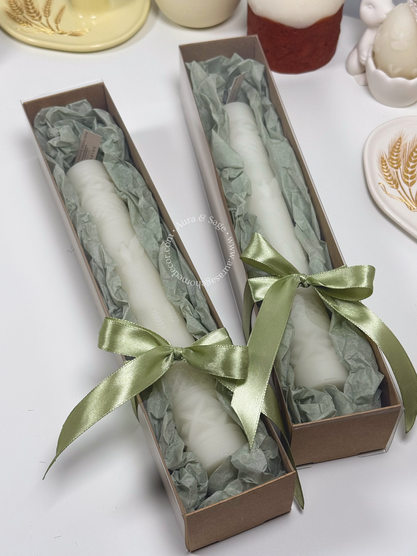 Bird Taper Beeswax Candle | Sculptural Taper Candle | Natural Honey Candle | Easter Decor