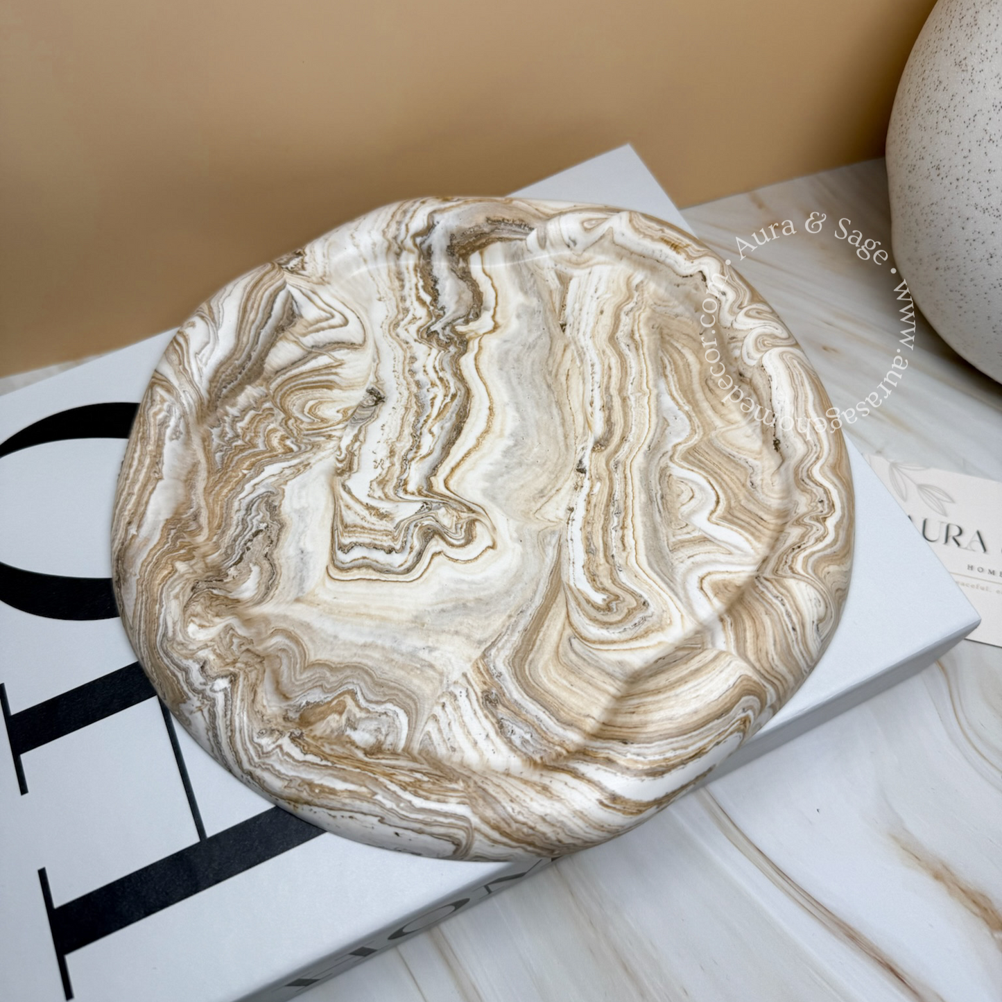 Asymmetrical Cloud Tray | Round Trinket Tray