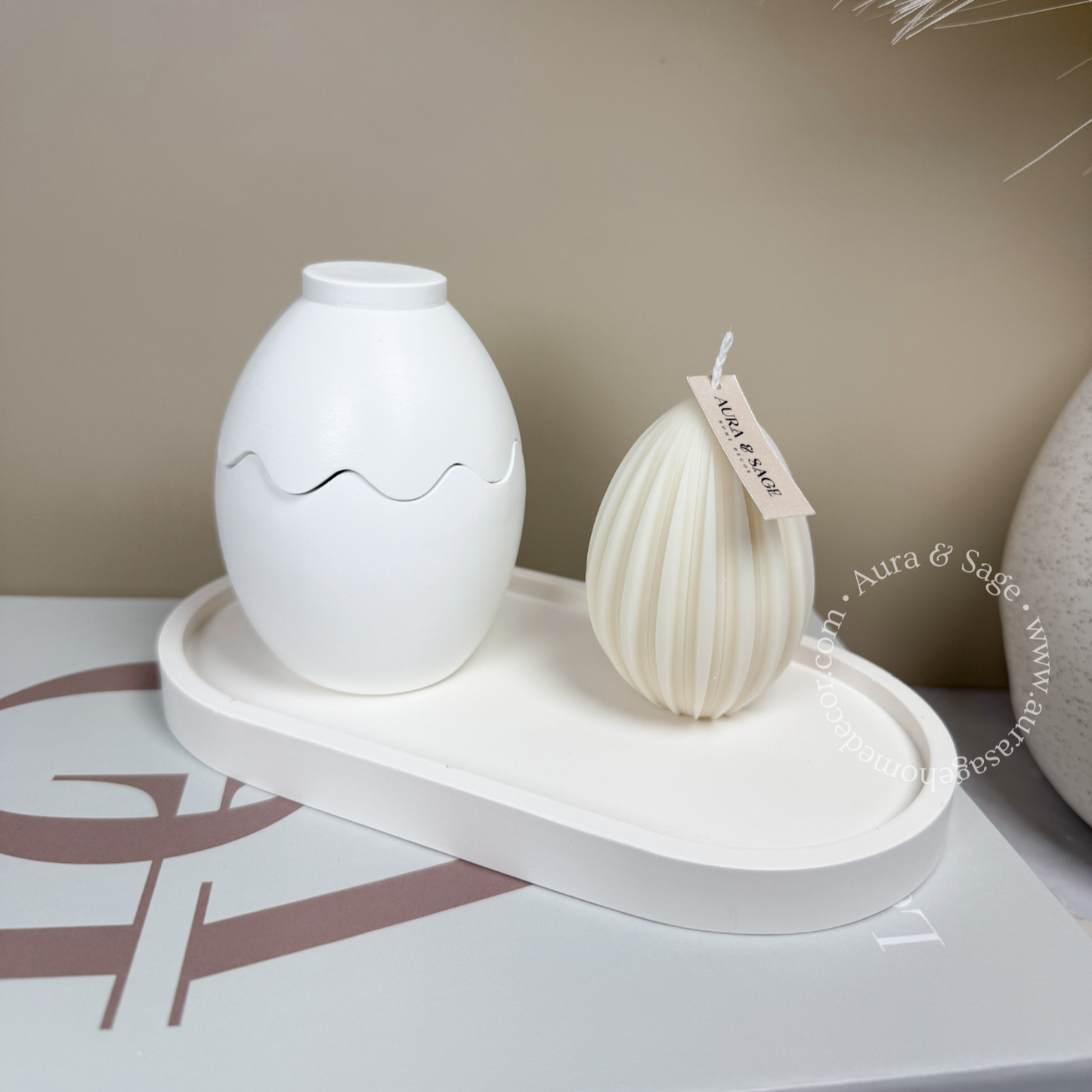 Cracked Egg Easter Jar With Lid | Candle Holder