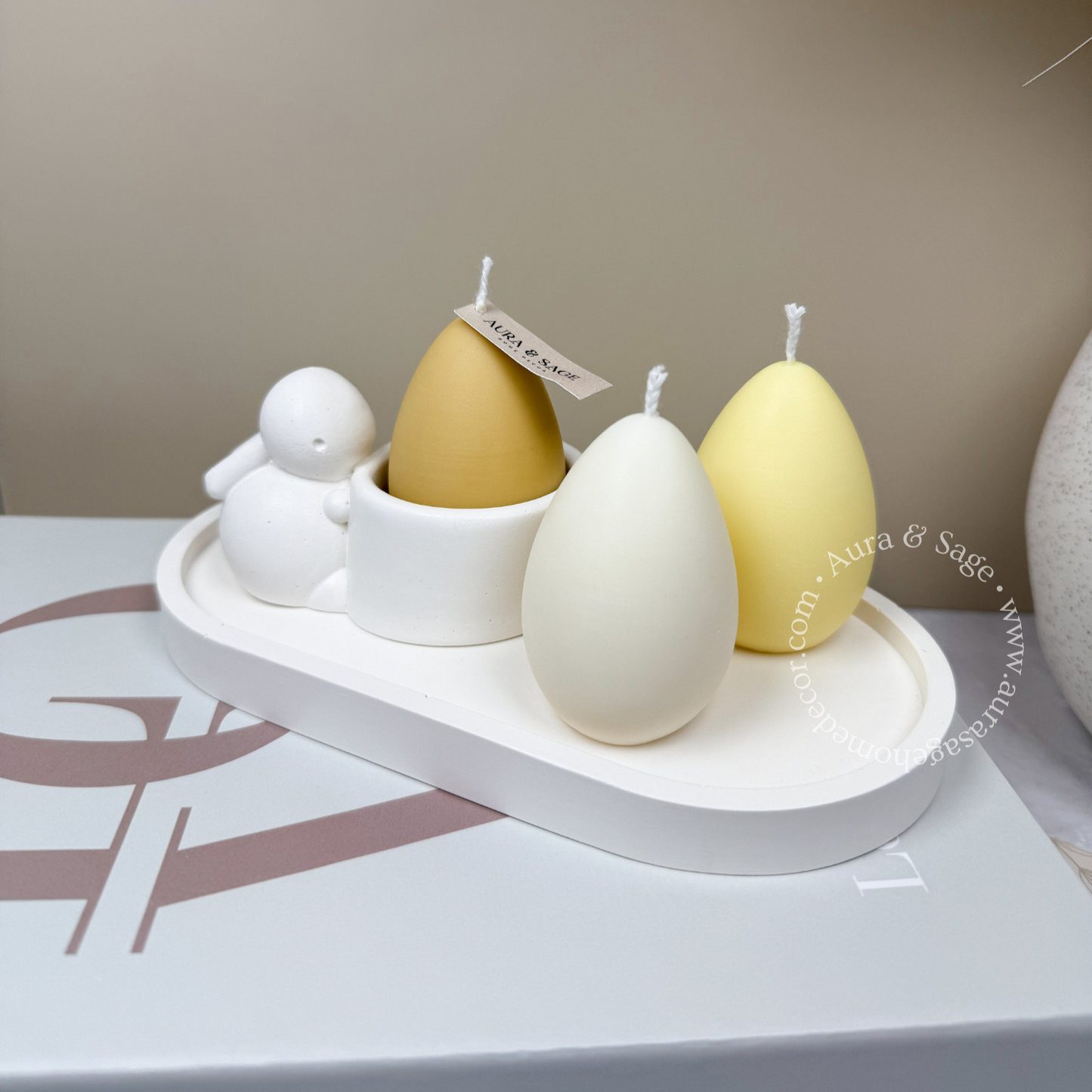 Egg Pillar Soy Candle | Small