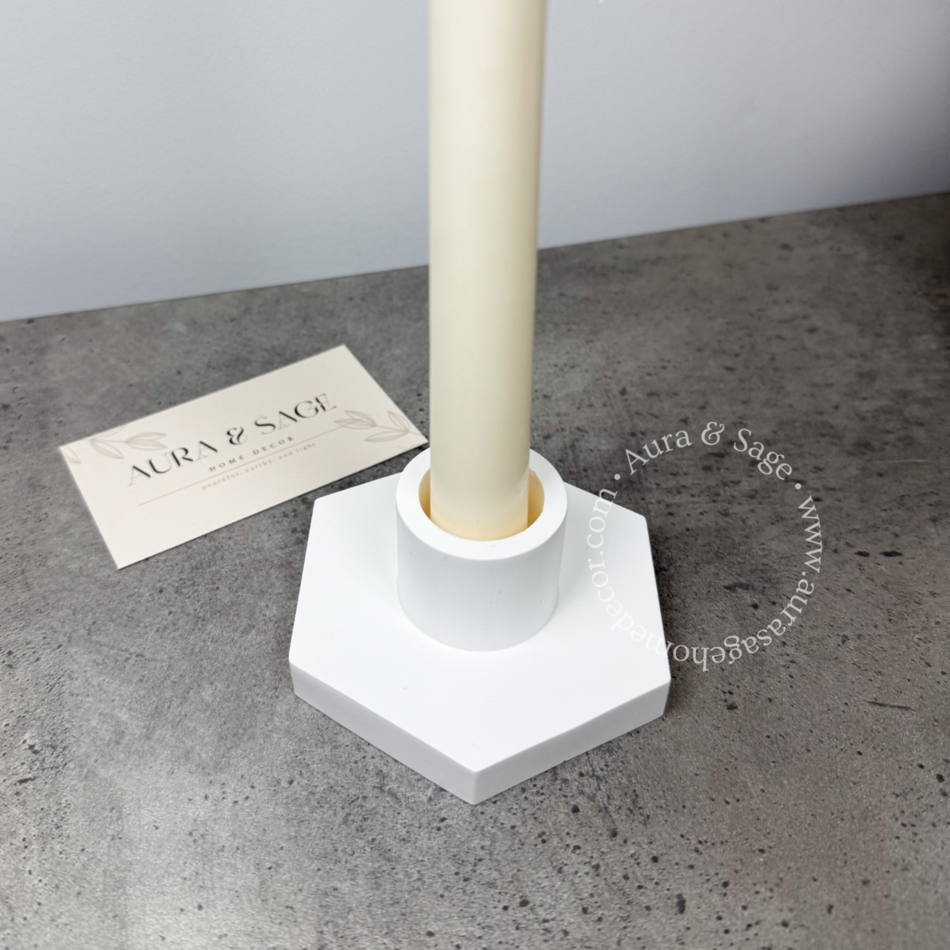 Hexagon Taper Candle Holder