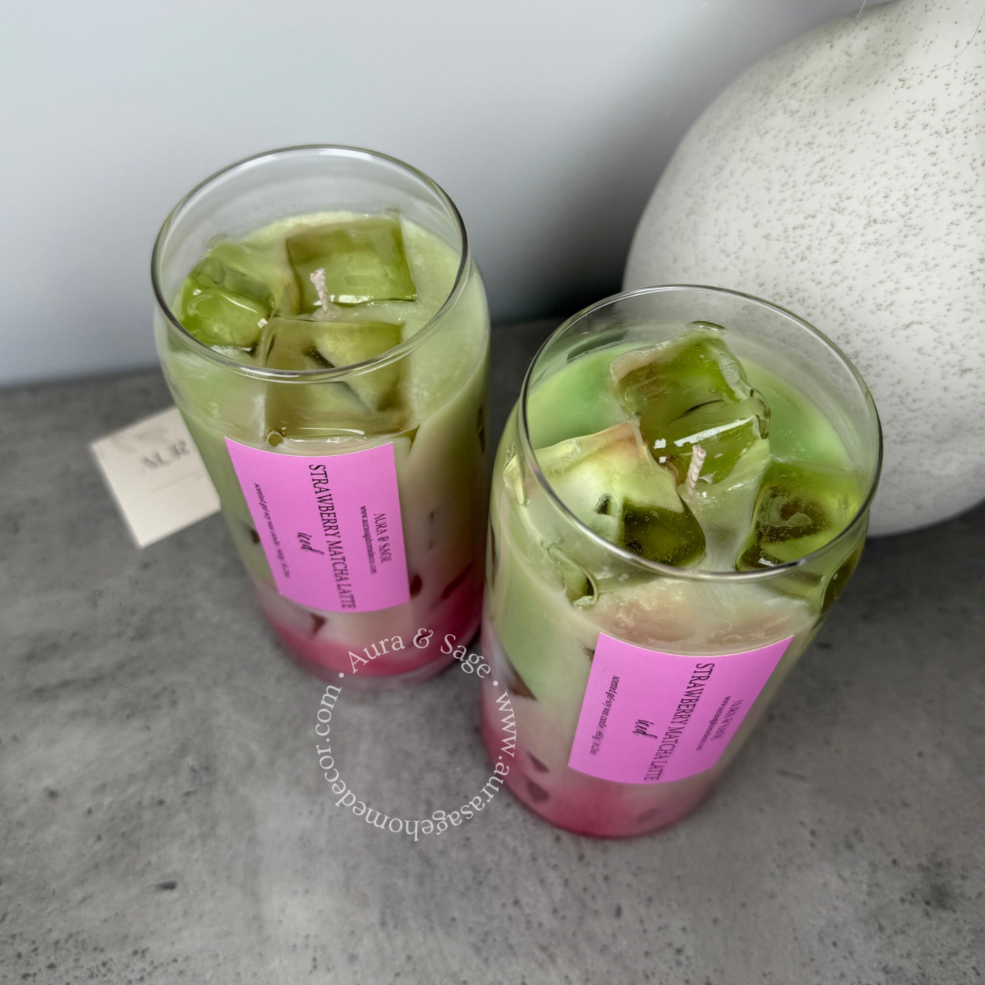 Strawberry Matcha Latte Iced | Scented Candle