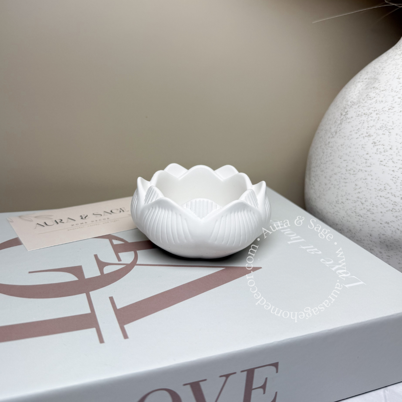 Lotus Jewelry Jar | Tealight Holder | Trinket Bowl