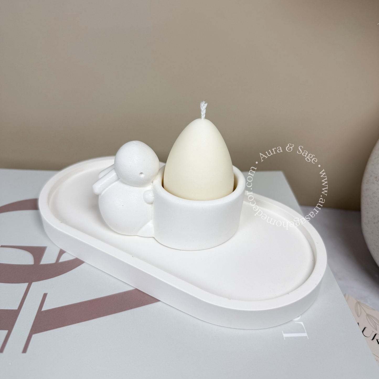 Rabbit Candle Holder | White