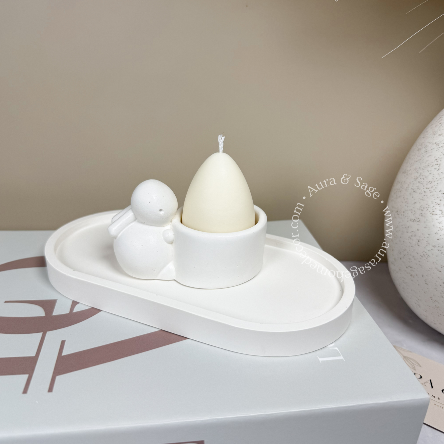 Rabbit Candle Holder | White