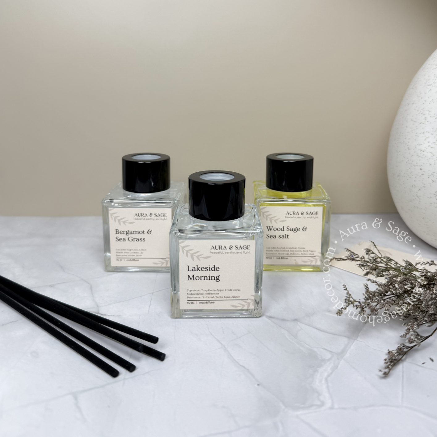 Reed Diffuser - Wood Sage & Sea Salt