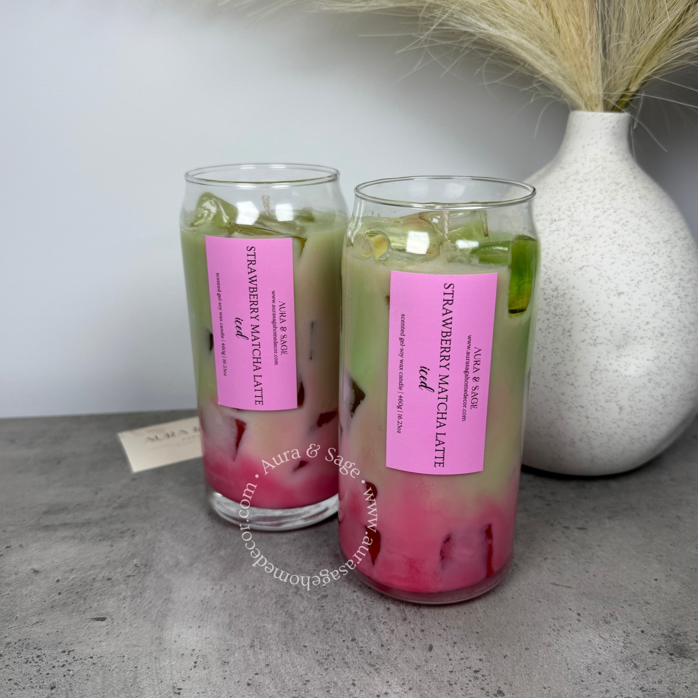 Strawberry Matcha Latte Iced | Scented Candle