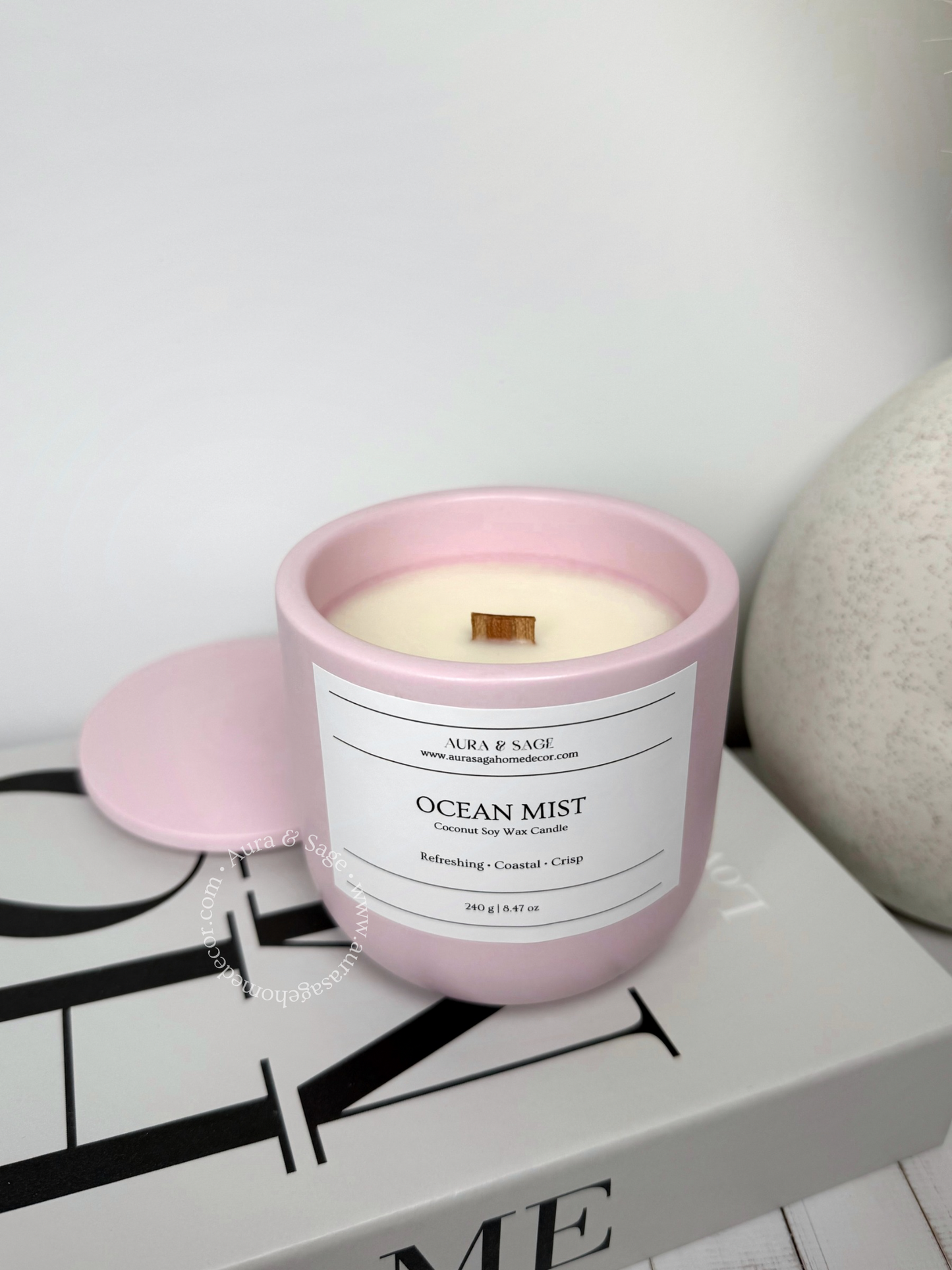 Ocean Mist Scented Candle | Golden Horizon Collection