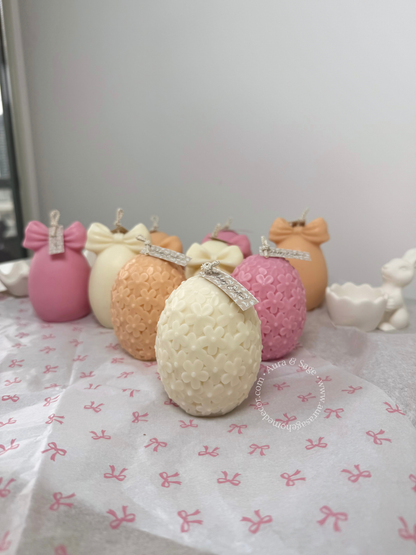 Floral Whisper Egg Soy Candle | Sculptural Easter Candle | Spring Decor | Minimalist Pillar Candle