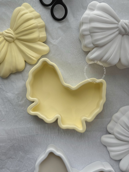 Velour Bow Storage Box | Jewelry & Trinket | Coquette Decor | Vanity Organizer | Minimalist Home Decor