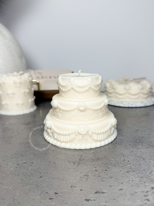 Three-tiered Rose Cake Soy Candle