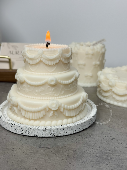 Three-tiered Rose Cake Soy Candle
