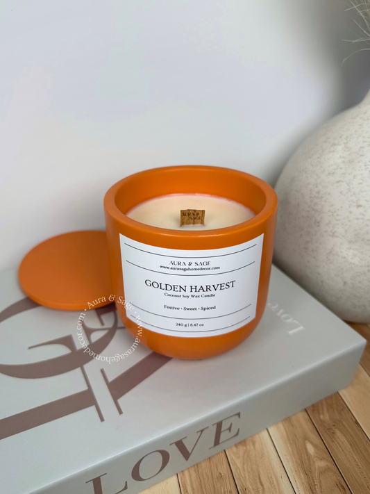 Golden Harvest Scented Candle | Autumn Reverie Collection