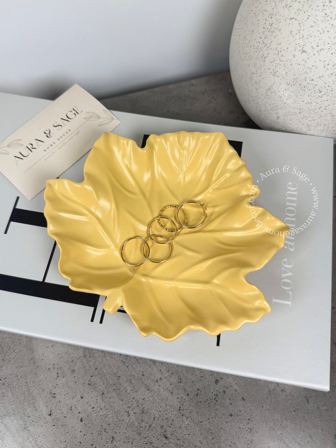 Maple Leaf Decorative Tray | Seasonal Autumn Decor