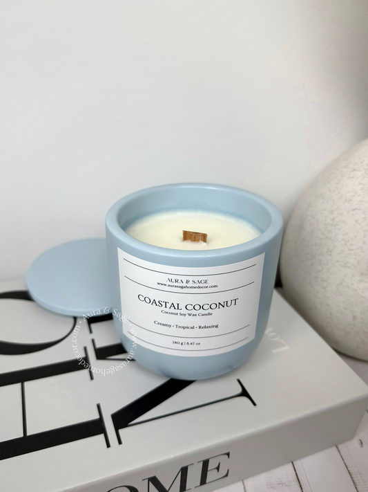 Coastal Coconut Scented Candle | Golden Horizon Collection