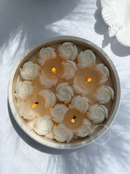 Tulip Bouquet Candle | Floral Soy Wax | Handmade Ceramic Bowl | Luxury Home Decor | Gift Ready
