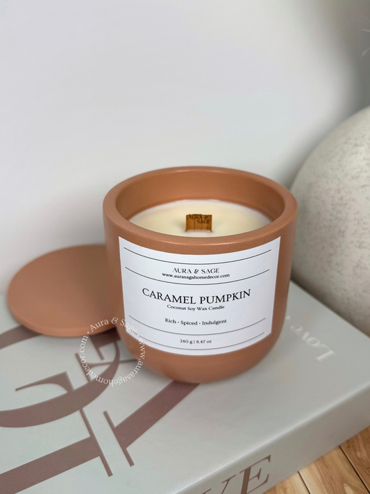 Caramel Pumpkin Scented Candle | Autumn Reverie Collection