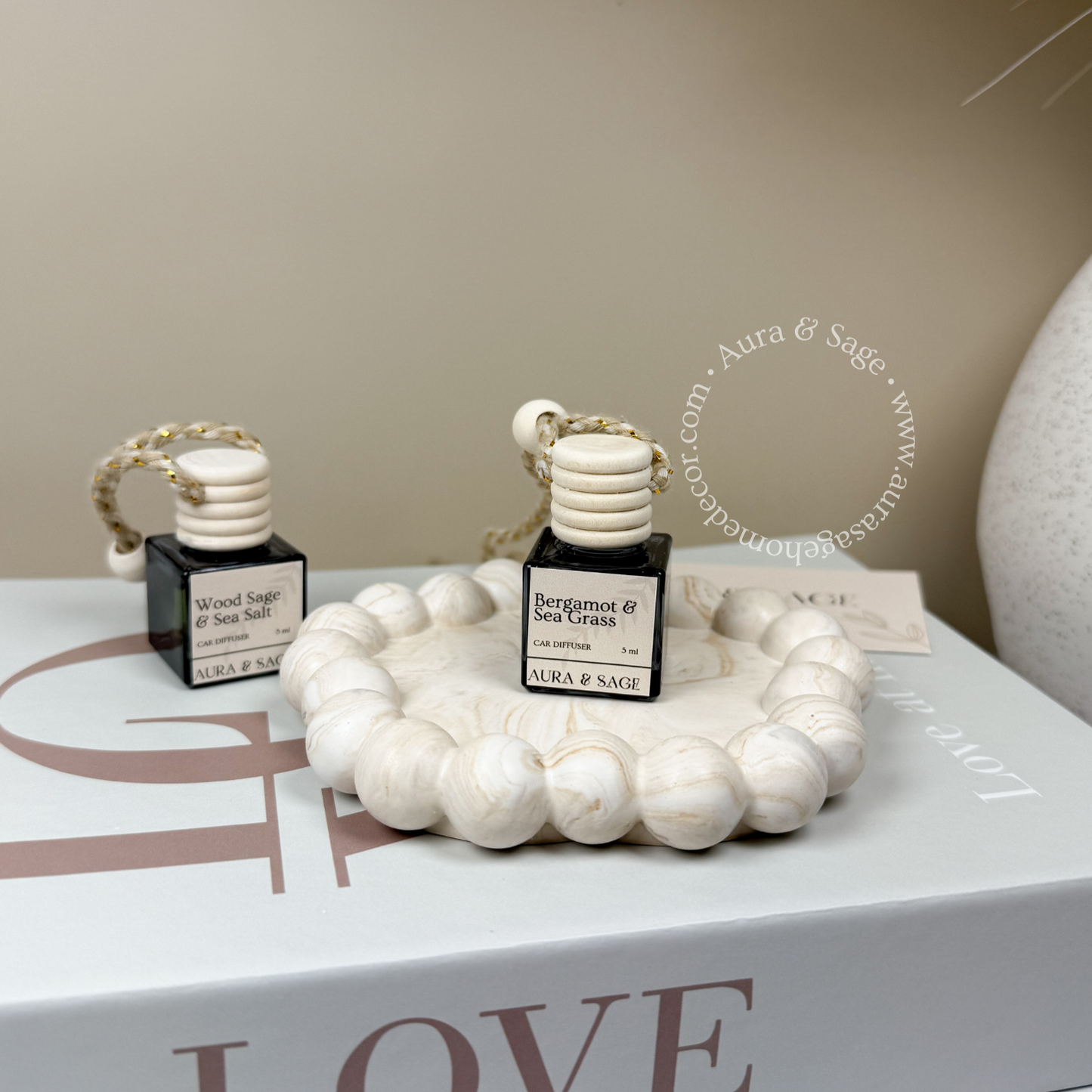 Hanging Car Diffuser - Bergamot & Sea Grass, 5ml