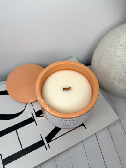 Pink Citrus Scented Candle | Golden Horizon Collection