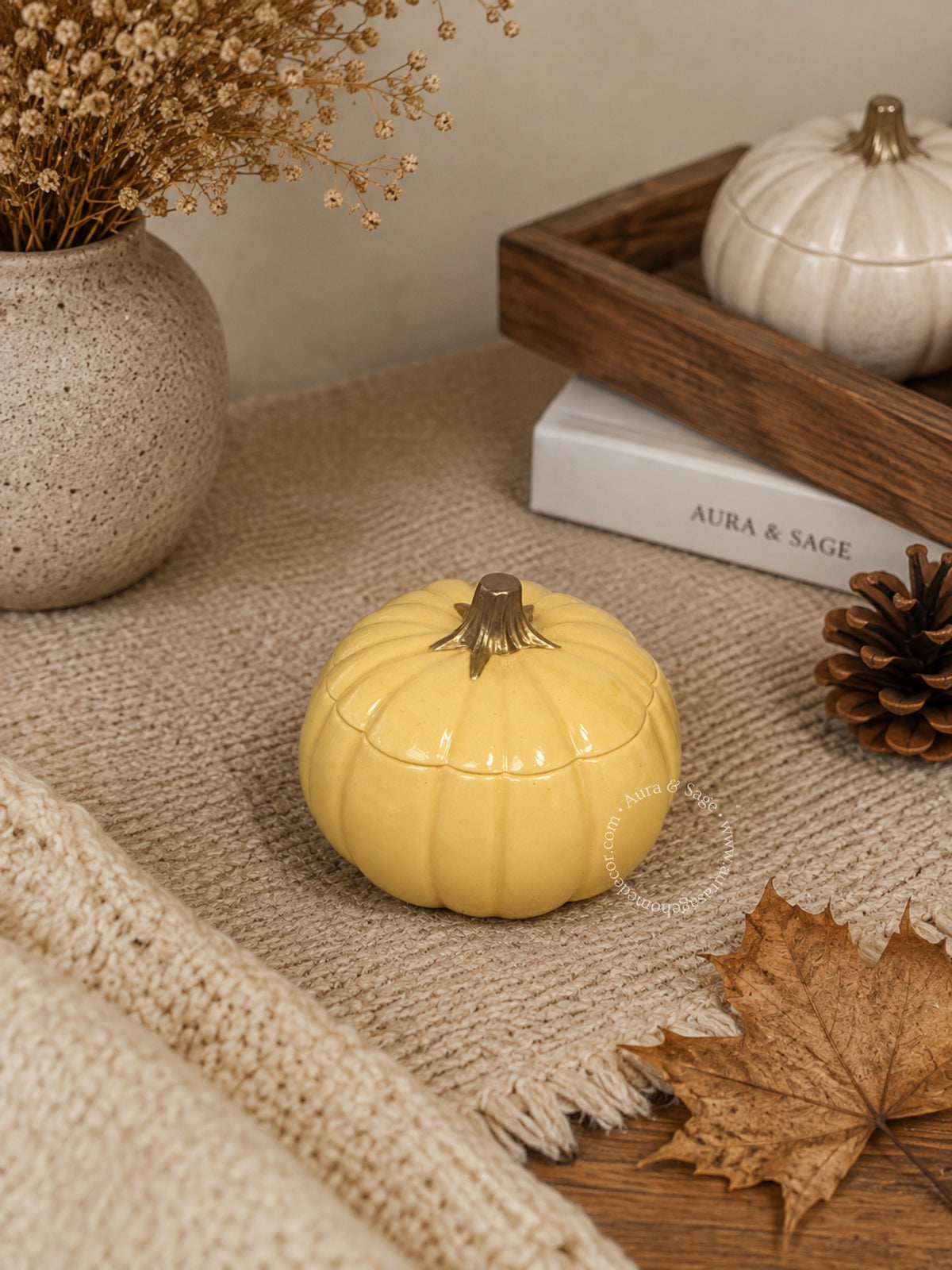 Petite Glow Mini Pumpkin Candle – Coconut Apricot Wax Fall Candle