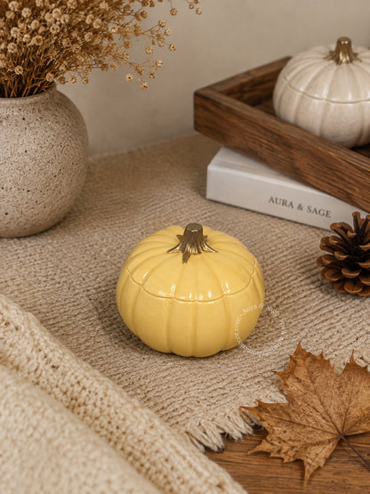 Petite Glow Mini Pumpkin Candle – Coconut Apricot Wax Fall Candle