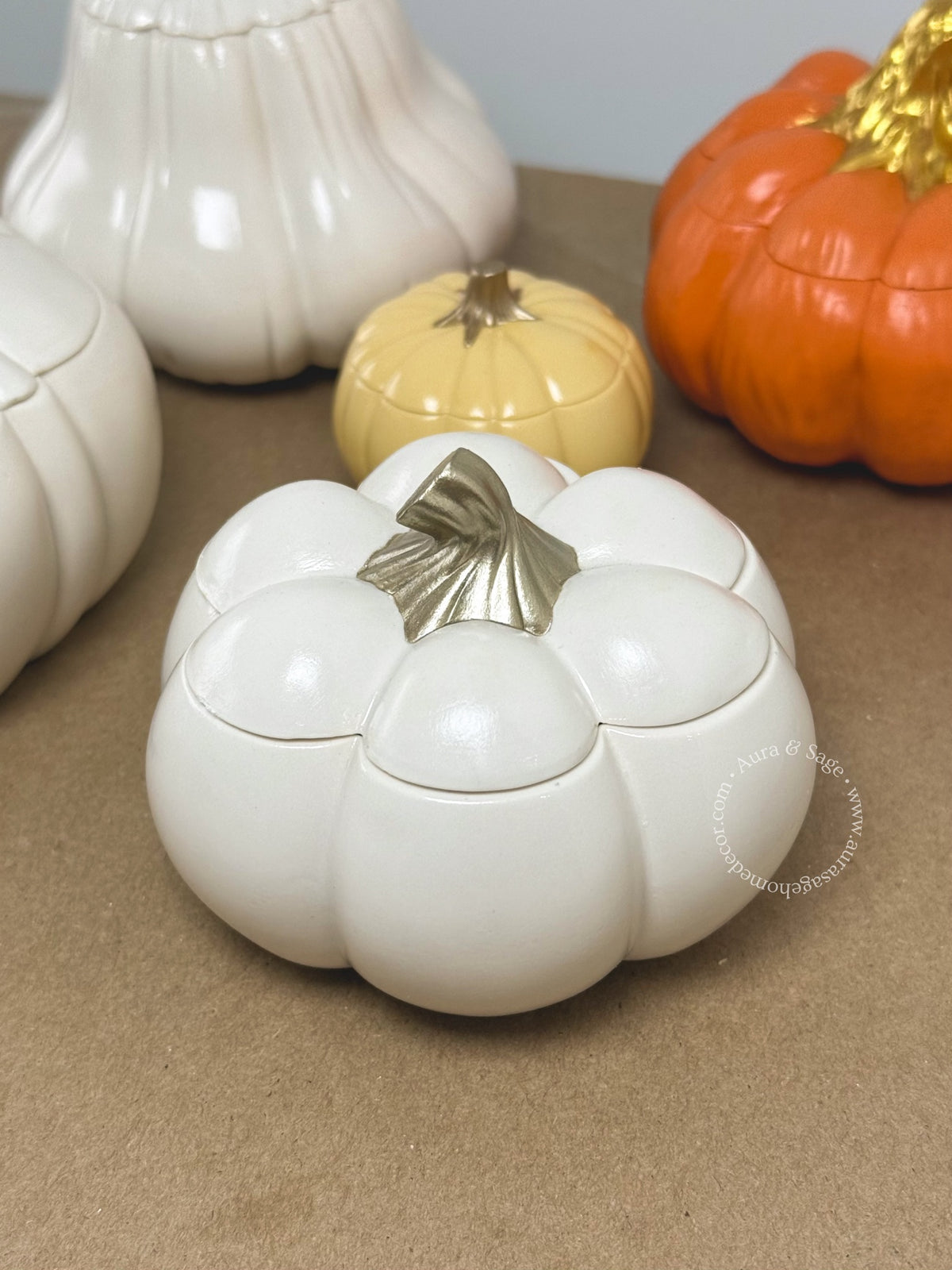 Baby Boo Pumpkin Candle – Small Coconut Apricot Wax Fall Candle
