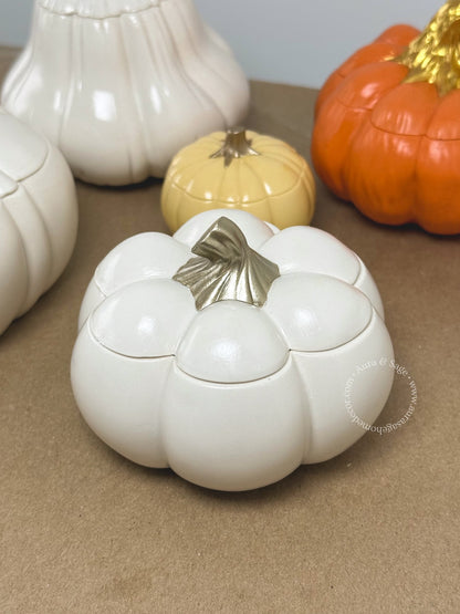 Baby Boo Pumpkin Candle – Small Coconut Apricot Wax Fall Candle