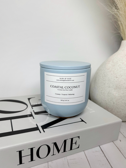 Coastal Coconut Scented Candle | Golden Horizon Collection