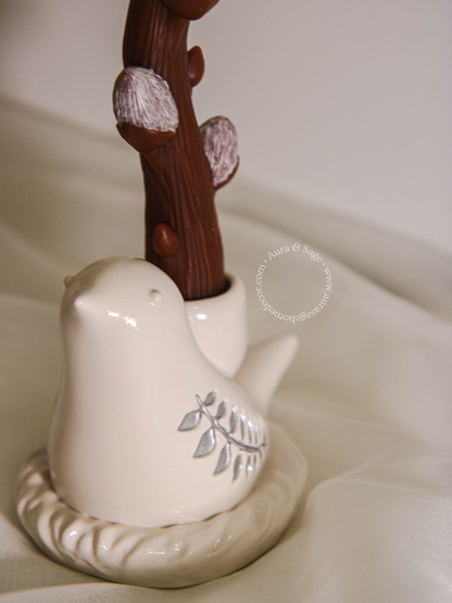 Serenity Bird Candle Holder | Jesmonite Taper Holder | Easter Decor | Spring Table Decor | Minimalist Home Accent