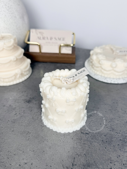 Ribbon Bows Cake Soy Candle