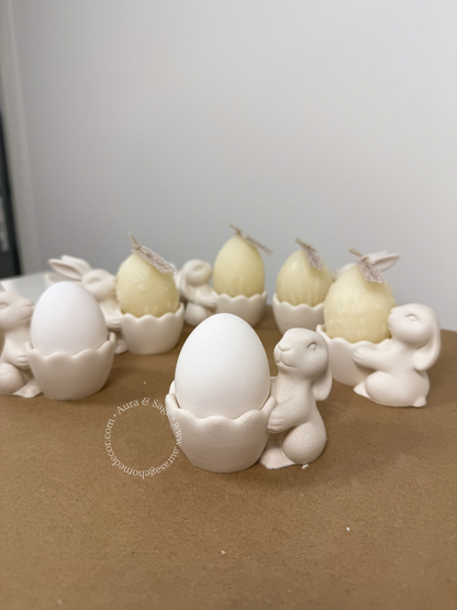 Clover Bunny Egg Holder | Easter Egg Holder | Jesmonite Decor | Spring Table Decor