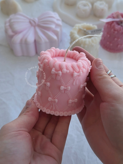 Ribbon Bows Cake Soy Candle