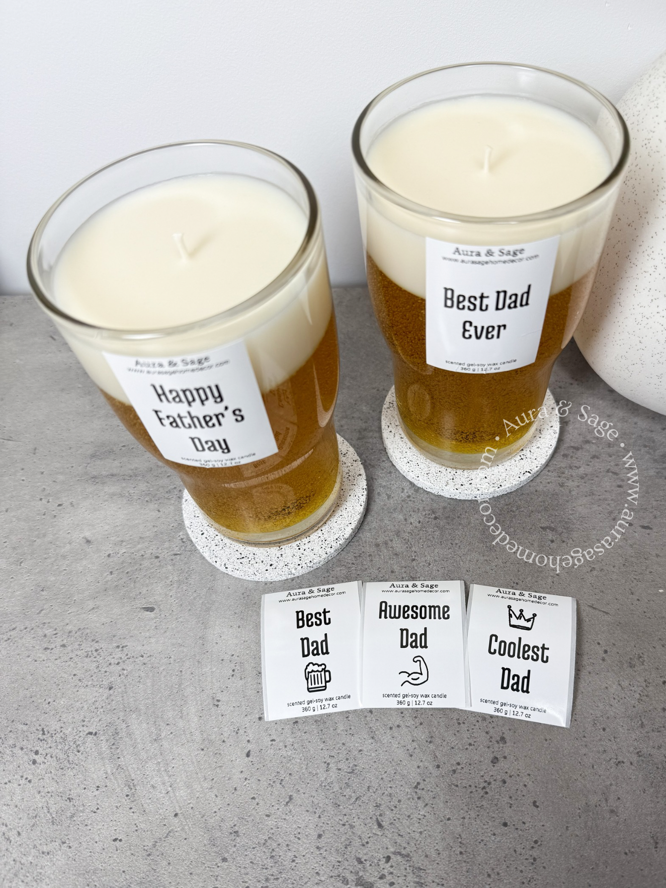 Personalized beer candle drink inspired collection, father's day gift idea.