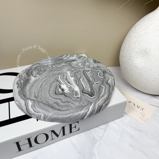 Asymmetrical Cloud Tray | Round Trinket Tray