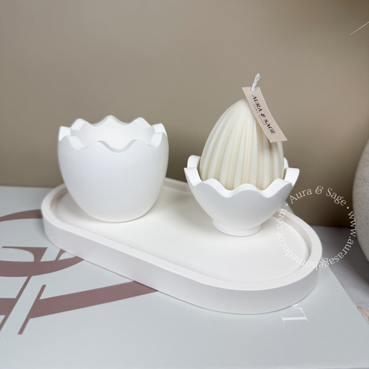 Cracked Egg Easter Jar With Lid | Candle Holder