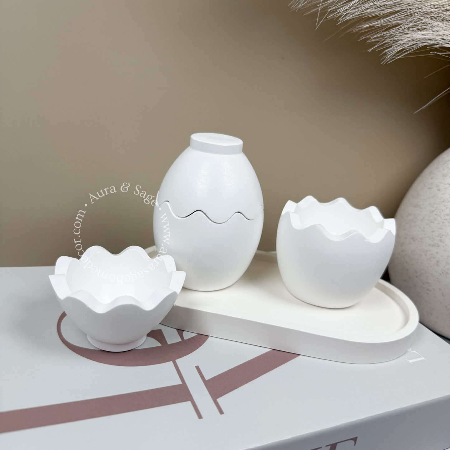 Cracked Egg Easter Jar With Lid | Candle Holder