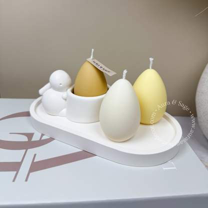 Egg Pillar Soy Candle | Small