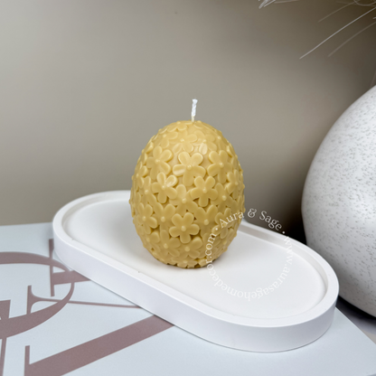 Floral Egg Pillar Soy Candle