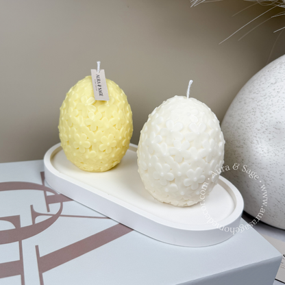 Floral Egg Pillar Soy Candle
