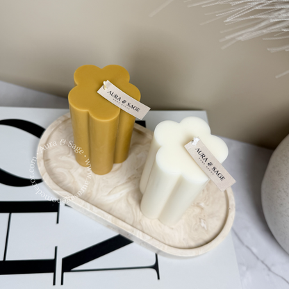 Flower Column Pillar Soy Candle