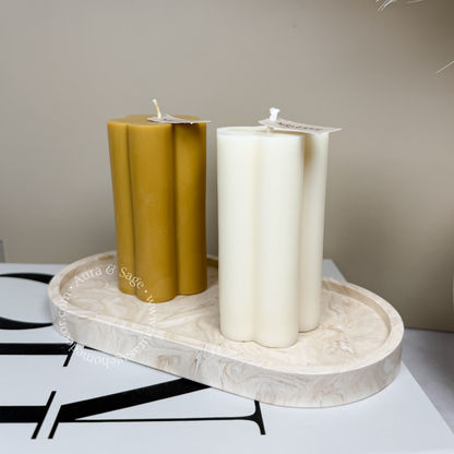 Flower Column Pillar Soy Candle
