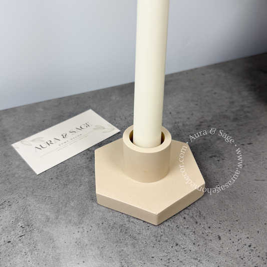 Hexagon Taper Candle Holder