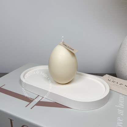 Egg Pillar Soy Candle | Large