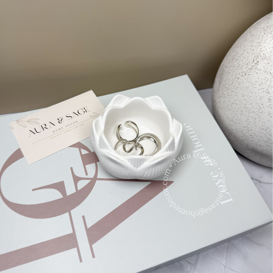 Lotus Jewelry Jar | Tealight Holder | Trinket Bowl