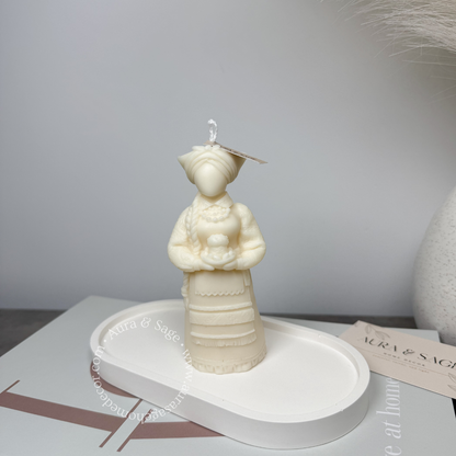 Motanka Easter Guardian Pillar Soy Candle