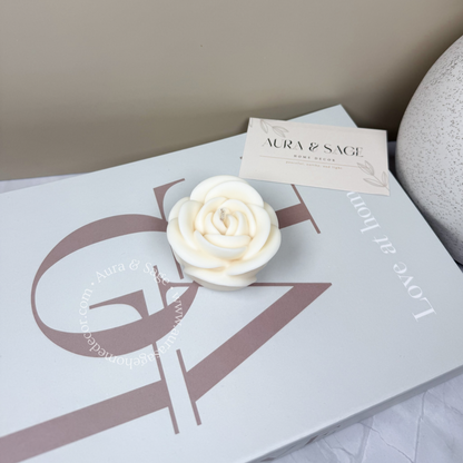 Rose Pillar Soy Candle