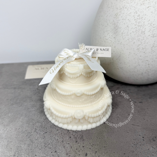 Three-tiered Rose Cake Soy Candle